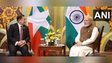 World News | Tianjin: PM Modi Holds Bilateral Meeting with Myanmar Acting President Gen Min Aung Hlaing on SCO Sidelines