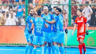 Sports News | Men's Hockey Asia Cup: India Secure Super 4s Spot with 3-2 Win over Japan