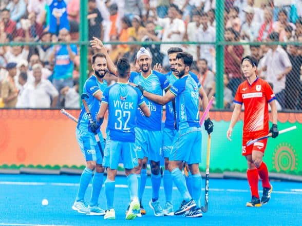 Sports News | Men's Hockey Asia Cup: India Secure Super 4s Spot with 3-2 Win over Japan