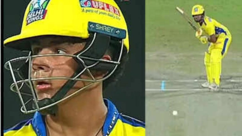 Virender Sehwag's Son Aaryavir Sehwag Debuts For Central Delhi Kings in DPL 2025; Smashes Navdeep Saini For Two Fours in Consecutive Deliveries (Watch Video)
