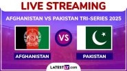 Afghanistan vs Pakistan Live Streaming Online, UAE Tri-Series 2025: How To Watch AFG vs PAK Cricket Match Free Live Telecast on TV?