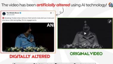 Fact Check: Did Air Chief Marshal Amar Preet Singh Admit to India Losing 6 Jets and 1 Heron UAV During Operation Sindoor? PIB Reveals Truth As AI-Generated Deepfake Video Goes Viral