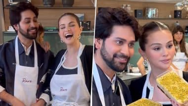 Ankush Bahuguna Meets Selena Gomez, 'Casually Bakes Tiramisu' With Rare Beauty Founder at Launch Event, Claims He Was the Only Indian Present (View Pics and Videos)