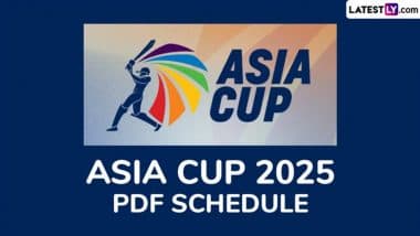 Asia Cup 2025 Full Schedule, Free PDF Download Online: Date, Time in IST and Venue List of All Men's T20I Cricket Matches Including India vs Pakistan Fixture