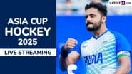 On Which Channel Asia Cup Hockey 2025 Live Telecast Will Be Available? How To Watch Continental Competition Hockey Matches Live Streaming Online?