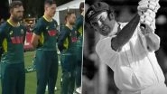 Australia and South Africa Players Observe Minute of Silence in Honour of Late Bob Simpson Ahead of AUS vs SA 3rd T20I 2025 (Watch Video)