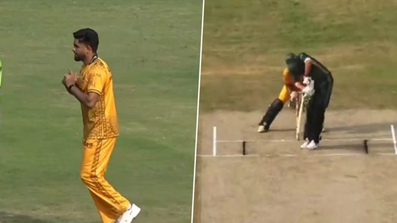 Babar Azam Dismisses Younis Khan With Stunning Delivery During Peshawar Zalmi vs Pakistan Legends XI T20 Cricket Exhibition 2025 Match (Watch Video)