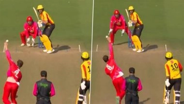 Ambidextrous Ben Kellaway Bowls Both With His Right-Arm and Left-Arm While Facing Joe Root During Welsh Fire vs Trent Rockets The Hundred 2025 (Watch Video)