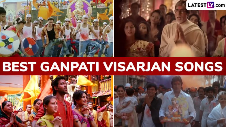 Ganpati Visarjan 2025 Songs’ Playlist Download: From SRK’s ‘Mourya Re’ to Salman Khan’s ‘Tera Hi Jalwa,’ List of Ganpati Songs To Make the Festival Immersions More Energetic