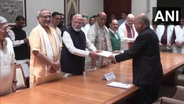 Vice President Election 2025: NDA Candidate CP Radhakrishnan Files Nomination for VP Poll, PM Narendra Modi Accompanies Him (Watch Video)