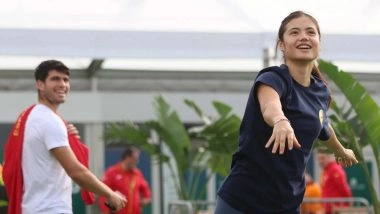 Carlos Alcaraz and Emma Raducanu vs Jack Draper and Jessica Pegula, US Open 2025 Live Streaming Online: Get Live Telecast of Mixed Doubles Round of 16 Tennis Match in India