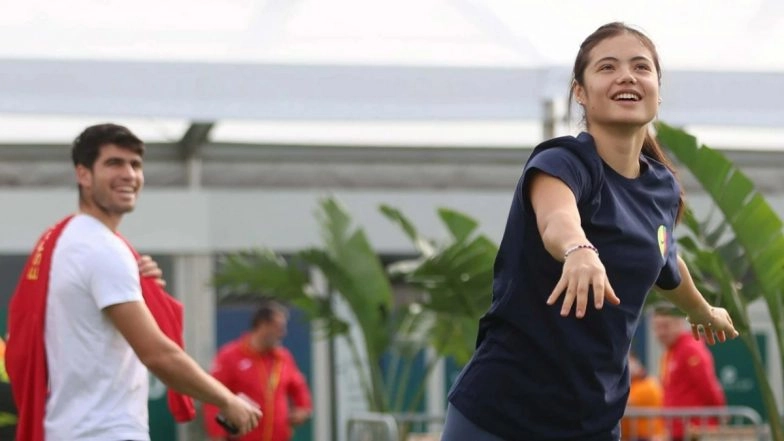 Carlos Alcaraz and Emma Raducanu vs Jack Draper and Jessica Pegula, US Open 2025 Live Streaming Online: Get Live Telecast of Mixed Doubles Round of 16 Tennis Match in India