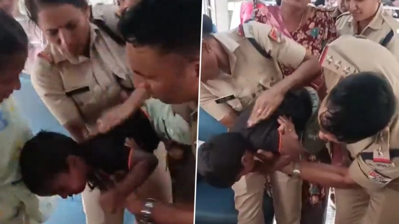 Coimbatore: RPF Officials Save 2-Year-Old Boy Choking on Candy Onboard Mettupalayam-Podanur MEMU Train, Video Surfaces