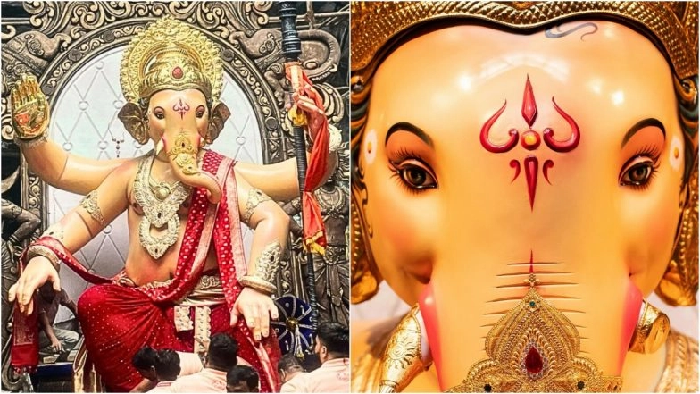 Chinchpokli Cha Chintamani 2025 First Look Photos Out! Watch Live Streaming of Chintamani Ganesh Idol Aagman Sohala for Ganesh Chaturthi and Ganeshotsav in Mumbai