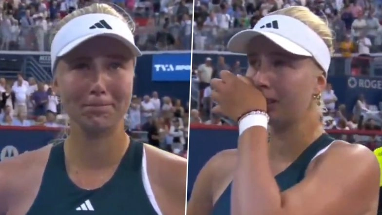 Clara Tauson Breaks Down in Tears While Speaking About Grandfather’s Death After Beating Madison Keys at National Bank Open 2025, Says ‘Wanted To Win for Him Today’ (Watch Video)