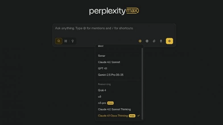 Claude Opus 4.1 Thinking Model Now Available for Perplexity Max Subscribers
