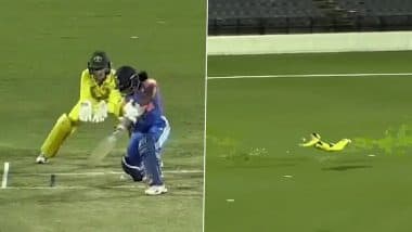 Courtney Webb Takes Stunning Flying Catch To Dismiss Uma Chetry During Australia A Women vs India A Women 1st T20I 2025 (Watch Video)