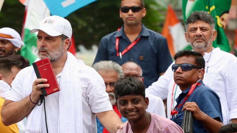 ‘Rahul Gandhi’s Visit a Game Changer for Bihar’, Says DK Shivakumar as He Joins 'Voter Adhikar Yatra' (See Pics and Video)