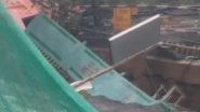 Delhi Wall Collapse: Road Caves In After Wall at Delhi Metro Underground Construction Site Near Vasant Kunj Collapses, Video Surfaces