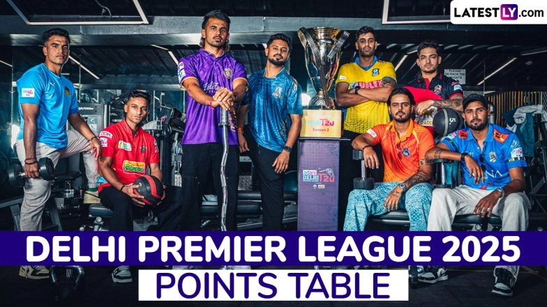 DPL 2025 Points Table Updated With Net Run Rate: Central Delhi Kings, East Delhi Riders Secure Top Two Spots; West Delhi Lions and South Delhi Superstarz Join Them in Final Four