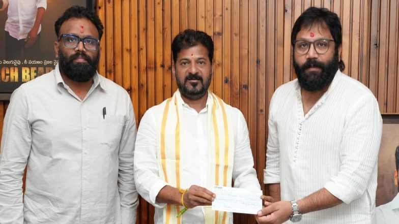 Director Sandeep Reddy Vanga Meets Telangana CM Revanth Reddy, Donates INR 10 Lakhs to CM&rsquo;s Relief Fund on Behalf of Bhadrakali Productions (See Pics)