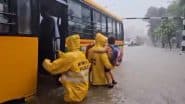 Mumbai Rains: Cops Rescue 9 Including 6 Children After Don Bosco School Bus Gets Stuck Near Matunga Amid Heavy Rainfall; Video Surfaces