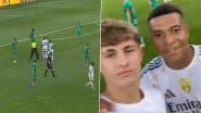 Fan Invades Pitch To Click Selfie With Kylian Mbappe During WSG Tirol vs Real Madrid Club Friendly 2025 in Austria, Frenchman Obliges (Watch Videos)