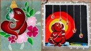 Ganesh Chaturthi 2025 Rangoli Designs: Decorate Your Home With Simple Rangoli Patterns, Traditional, Colourful and Beautiful Rangoli Designs for Ganeshotsav