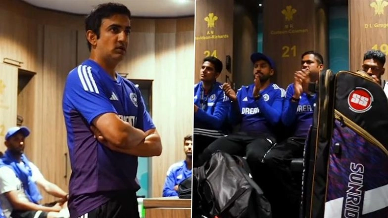 Gautam Gambhir Dressing Room Speech: Watch Team India Coach Address Shubman Gill and Co After They Levelled IND vs ENG 2025 Test Series
