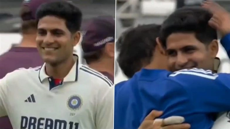Team India Head Coach Gautam Gambhir Hugs Captain Shubman Gill Passionately After Securing Victory in IND vs ENG 5th Test 2025 (Watch Video)