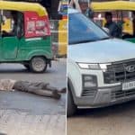 Gurugram: Drunk Man Miraculously Survives After Being Run Over by SUV While Lying on Road; Shocking Video Emerges (Viewer Discretion Advised)