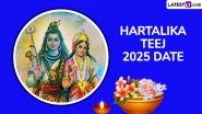 When Is Hartalika Teej 2025? Know Date, Time and Significance of the Auspicious Hindu Festival Dedicated to the Worship of Lord Shiva and Goddess Parvati