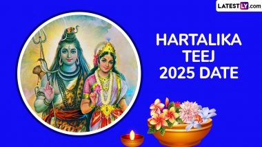 When Is Hartalika Teej 2025? Know Date, Time and Significance of the Auspicious Hindu Festival Dedicated to the Worship of Lord Shiva and Goddess Parvati