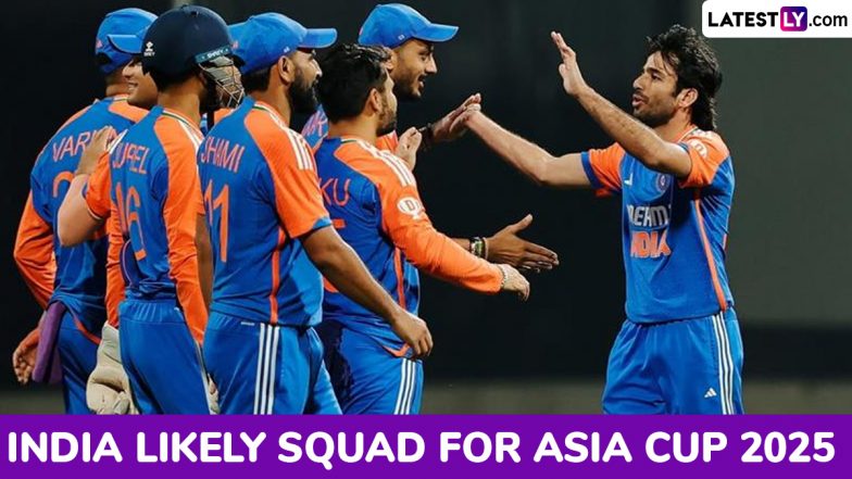 India’s Likely Squad for Asia Cup 2025: Shubman Gill, Shreyas Iyer and Other Players Who Can Be Part of Continental T20I Tournament in UAE