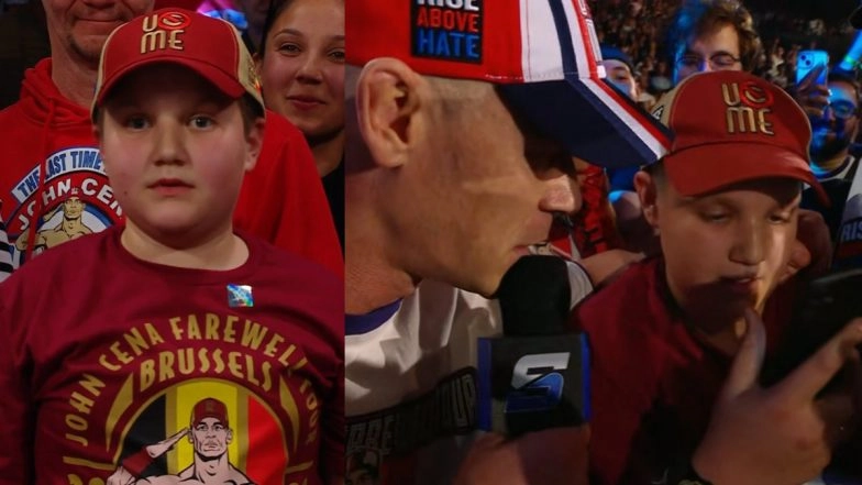 John Cena Apologises to Young Fan From Brussels Who He Had Insulted During Heel Promo, Shares Heartwarming Moment With Him on WWE Friday Night SmackDown (Watch Video)