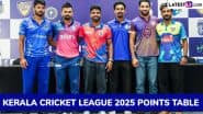 Kerala Cricket League 2025 Points Table Updated With Net Run Rate: Thrissur Titans Move Back to Second Spot, Kochi Blue Tigers Retain Top Position Despite Loss