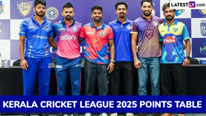 Kerala Cricket League 2025 Points Table Updated With Net Run Rate: Kochi Tigers Blue To Take on Aries Kollam Sailors in Final