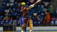 Kieron Pollard Surpasses Evin Lewis To Become Player With Most Sixes in Caribbean Premier League History, Achieves Feat During Trinbago Knight Riders vs Barbados Royals CPL 2025 Match