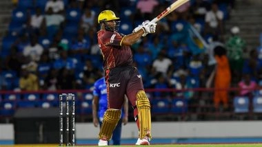Kieron Pollard Surpasses Evin Lewis To Become Player With Most Sixes in Caribbean Premier League History, Achieves Feat During Trinbago Knight Riders vs Barbados Royals CPL 2025 Match