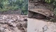Kullu Flash Flood: Heavy Rainfall and Cloudburst Triggers Flash Floods in the Region, Video Shows Muddy Water Surging Through Affected Zones (Watch)