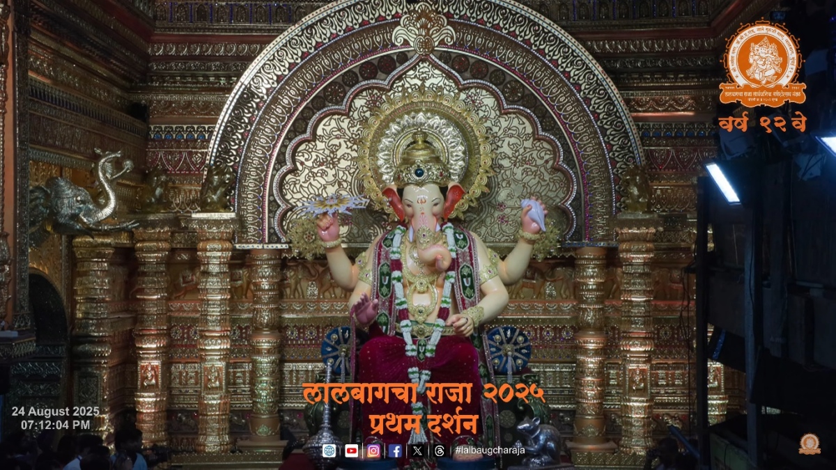 Lalbaugcha Raja Ganpati 2025 Exclusive Murti And Decoration Pics 