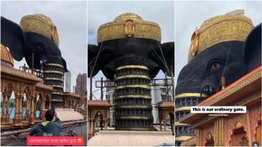 Lalbaugcha Raja 2025 Gate Decoration Videos Go Viral Ahead of First Look of Ganpati Murti and Aagman Sohala Ceremony for Ganeshotsav (Watch Instagram Reels)