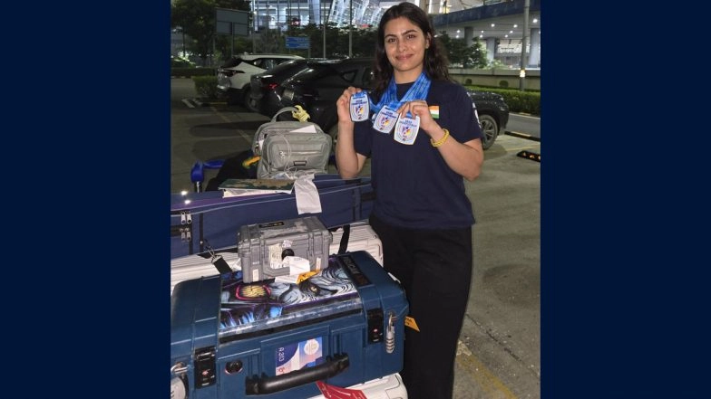 Manu Bhaker Concludes Her Asian Championship 2025 With Three Bronze Medals, Star Indian Shooter Says, ‘I Gave My Best…’ As She Returns Home (See Post)