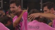 Lionel Messi Hugs His Kids After Scoring Winner For Inter Miami In Leagues Cup 2025 Semi-Final Against Orlando City (Watch Video)