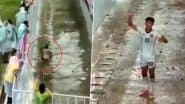 Indonesia U-17 National Football Team Striker Mierza Firjatullah Falls Into A Three-Metre Deep Ditch While Celebrating A Goal During Independence Cup 2025 (Watch Video)