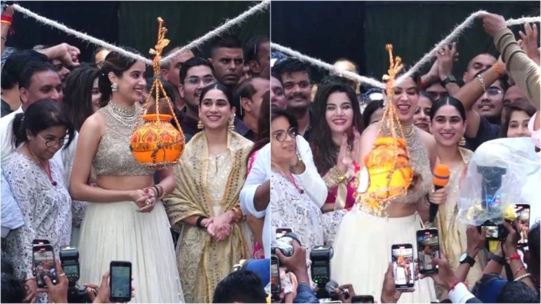 Why Did Janhvi Kapoor Say &lsquo;Bharat Mata Ki Jai&rsquo; Before Breaking Dahi Handi? Here&rsquo;s Truth Behind Viral Janmashtami 2025 Event Video; Check Out Her Reaction