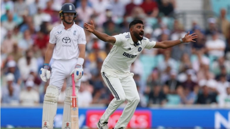 Mohammed Siraj Completes 200 Wickets in International Cricket, Achieves Feat After Dismissing Ollie Pope During IND vs ENG 5th Test 2025