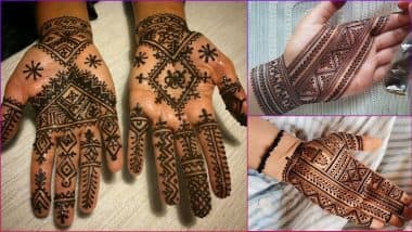 Kajari Teej 2025 Moroccan Mehndi Designs for Hands and Feet: Discover the Bold Beauty of Backhand, Minimalist and Full Moroccan Mehandi Patterns This Teej Festival