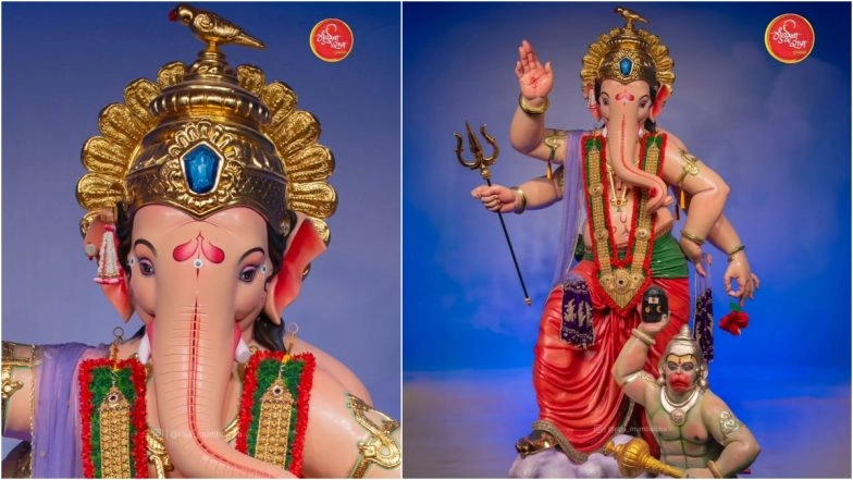 Mumbai Cha Raja 2025 First Look Photos OUT: Ganesh Galli Cha Raja Pratham Darshan Ahead of Ganesh Chaturthi and Ganeshotsav (Watch Aagman Sohala Video)