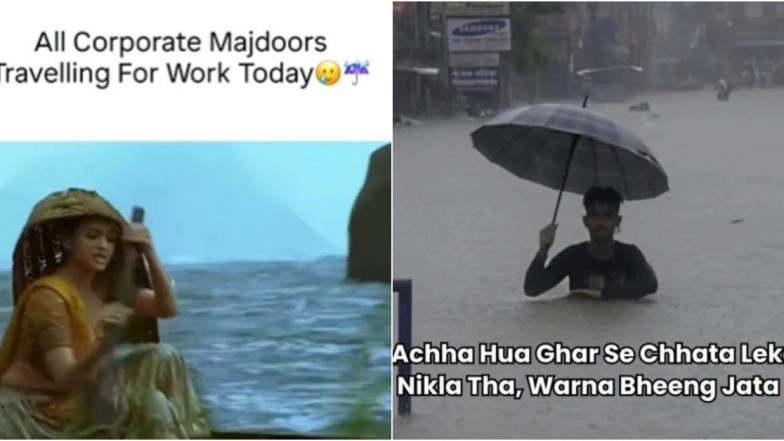 It’s Raining #MumbaiRains Memes! As Mumbai Drowns in Heavy Rainfall, Social Media Flooded With Funny Memes, Instagram Reels and Jokes Over The Monsoon Mayhem